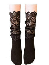 Load image into Gallery viewer, Wednesday lace socks - Three By The Sea Clothing
