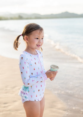 What's the Scoop - Rash Guard - Three By The Sea Clothing